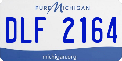 MI license plate DLF2164