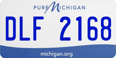 MI license plate DLF2168