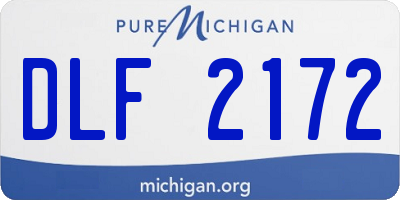 MI license plate DLF2172