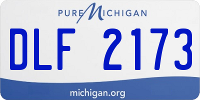 MI license plate DLF2173