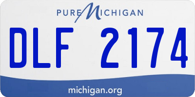 MI license plate DLF2174