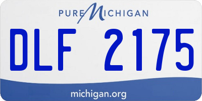 MI license plate DLF2175
