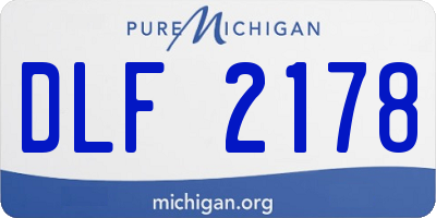 MI license plate DLF2178