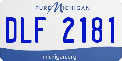 MI license plate DLF2181