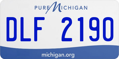 MI license plate DLF2190