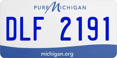 MI license plate DLF2191