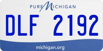 MI license plate DLF2192