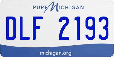 MI license plate DLF2193