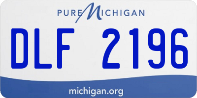 MI license plate DLF2196