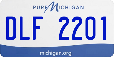 MI license plate DLF2201