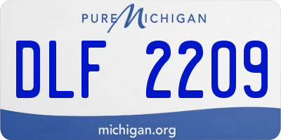 MI license plate DLF2209