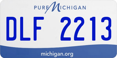 MI license plate DLF2213