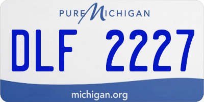 MI license plate DLF2227
