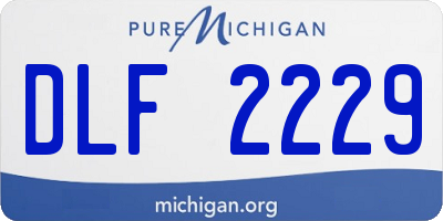 MI license plate DLF2229
