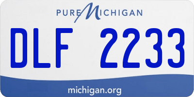 MI license plate DLF2233