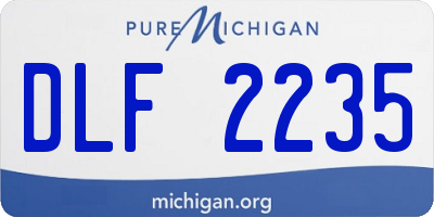 MI license plate DLF2235