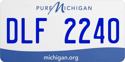 MI license plate DLF2240