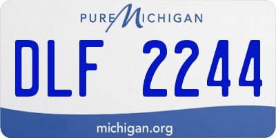 MI license plate DLF2244