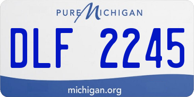 MI license plate DLF2245
