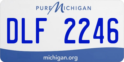 MI license plate DLF2246