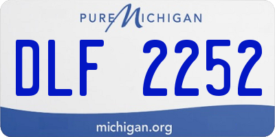 MI license plate DLF2252