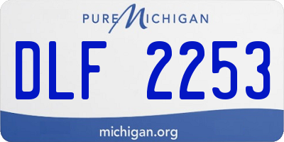 MI license plate DLF2253