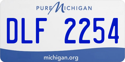 MI license plate DLF2254