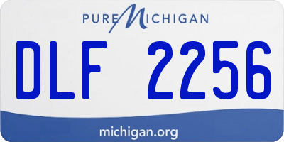 MI license plate DLF2256