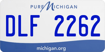 MI license plate DLF2262