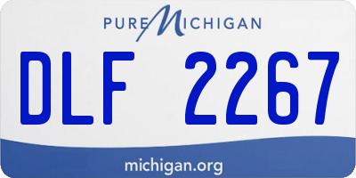 MI license plate DLF2267