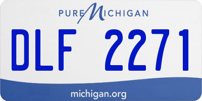 MI license plate DLF2271
