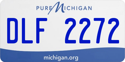MI license plate DLF2272