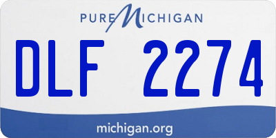 MI license plate DLF2274