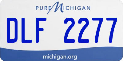 MI license plate DLF2277