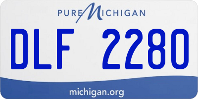 MI license plate DLF2280