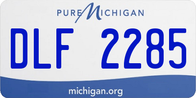 MI license plate DLF2285
