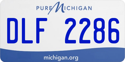 MI license plate DLF2286