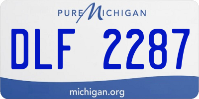 MI license plate DLF2287