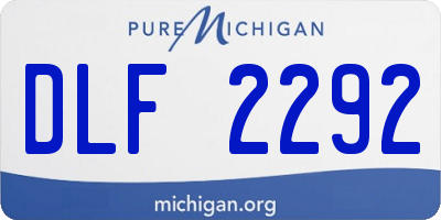 MI license plate DLF2292