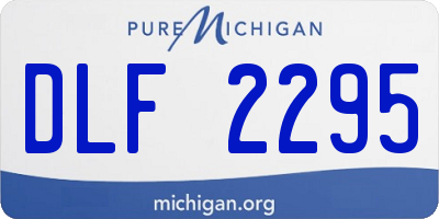 MI license plate DLF2295
