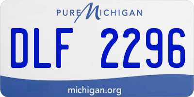MI license plate DLF2296