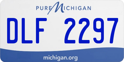 MI license plate DLF2297