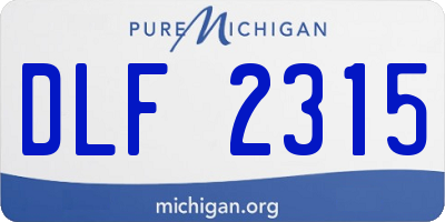 MI license plate DLF2315
