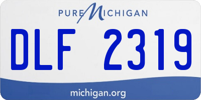 MI license plate DLF2319