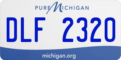 MI license plate DLF2320