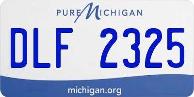 MI license plate DLF2325