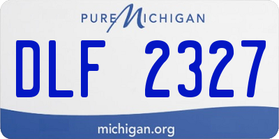 MI license plate DLF2327
