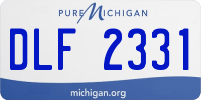 MI license plate DLF2331