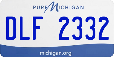 MI license plate DLF2332