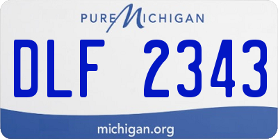 MI license plate DLF2343